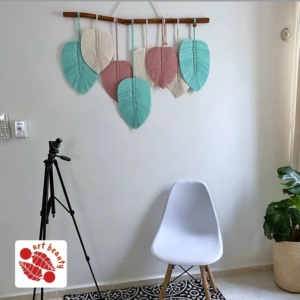 دیوارکوب مکرومه بافی دکوراتیو