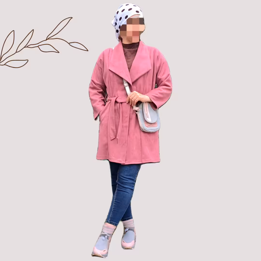 پالتو سوئیت زنانه مدل یقه آمریکایی دوخت مزونی و شیک