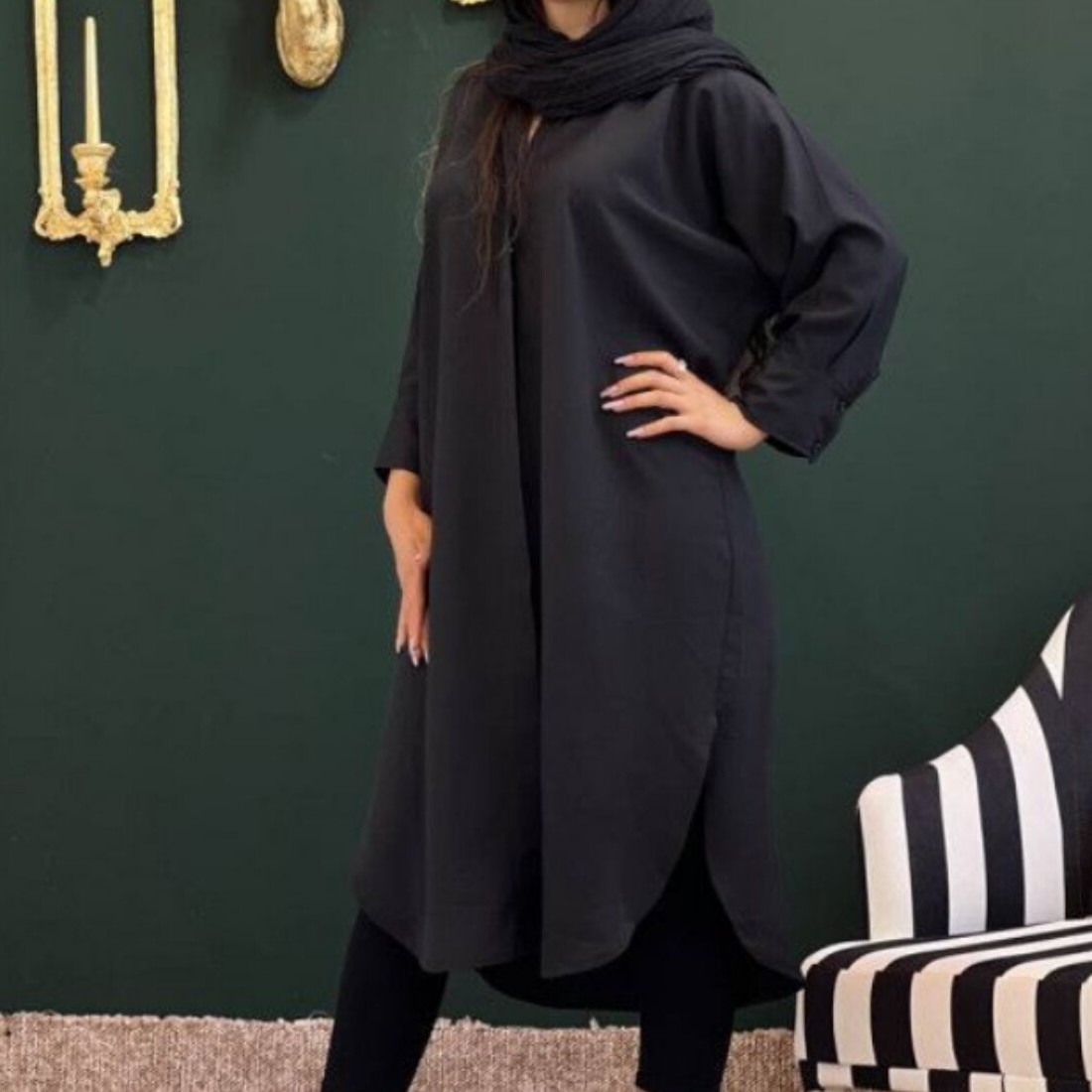 مانتو مشکی آدنا