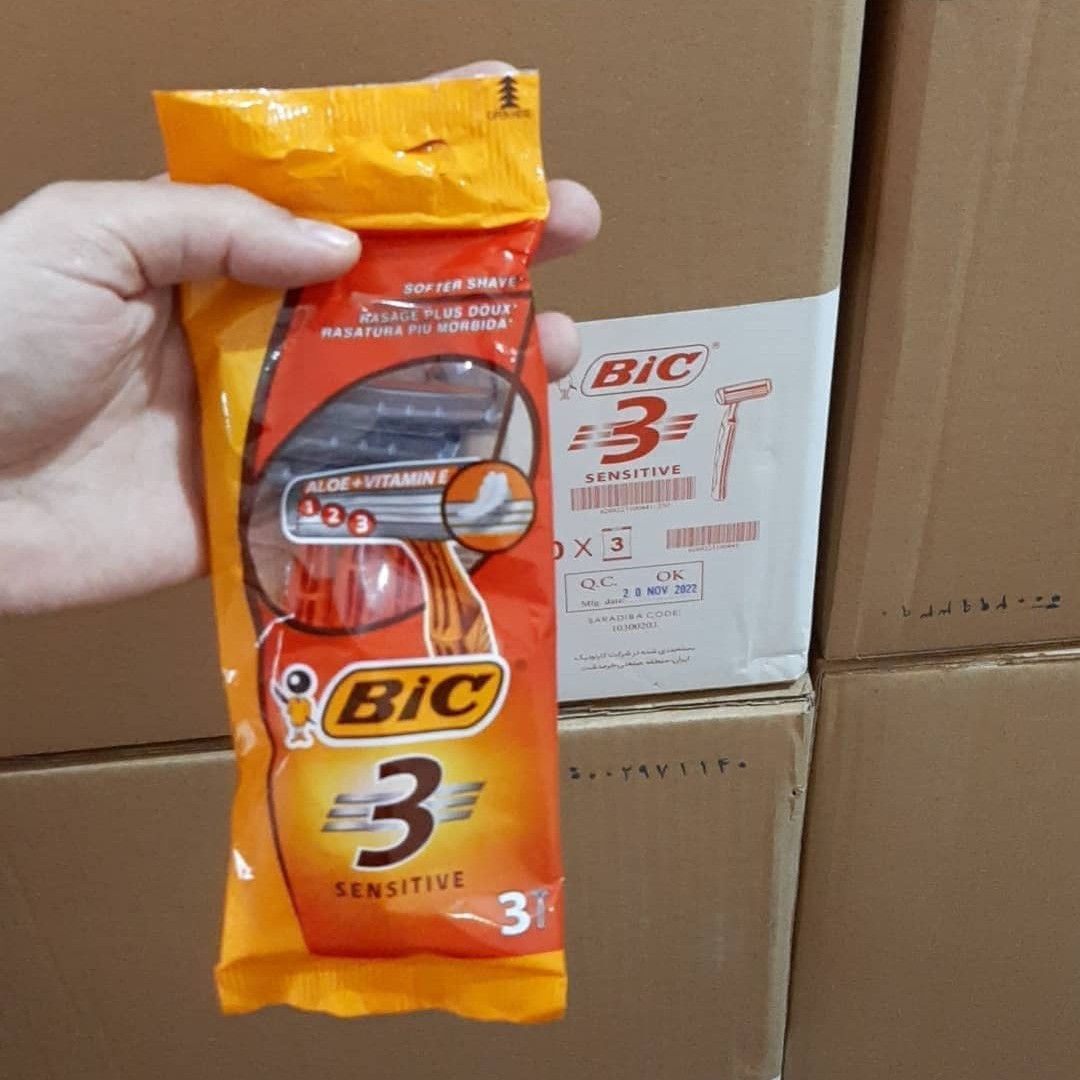 ژیلت بیک 3لبه 3عددی کارتن مادر 250بسته 3عدی