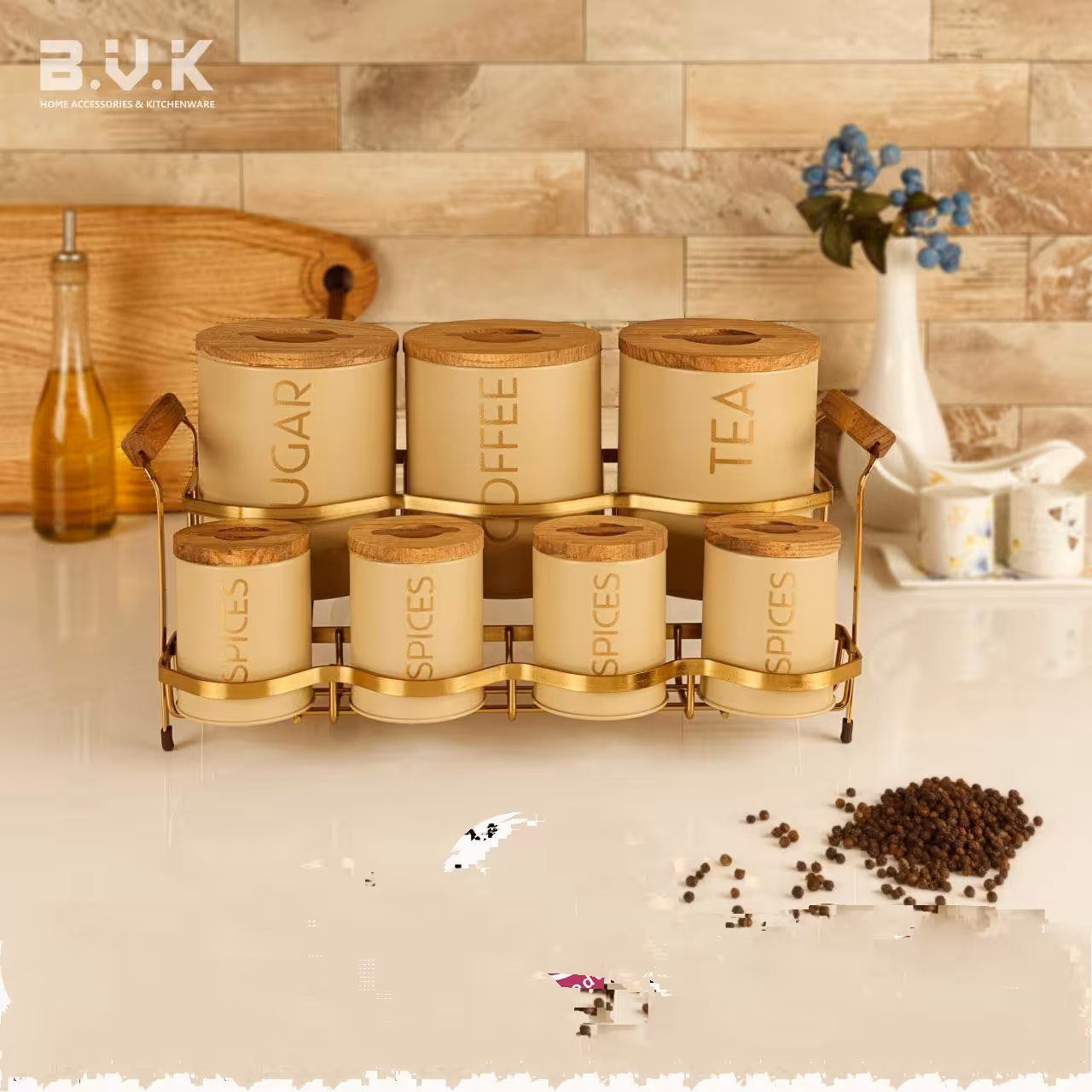 پاسماوری 7 پارچه بی وی کی اسمارت کرم طلایی مدل 