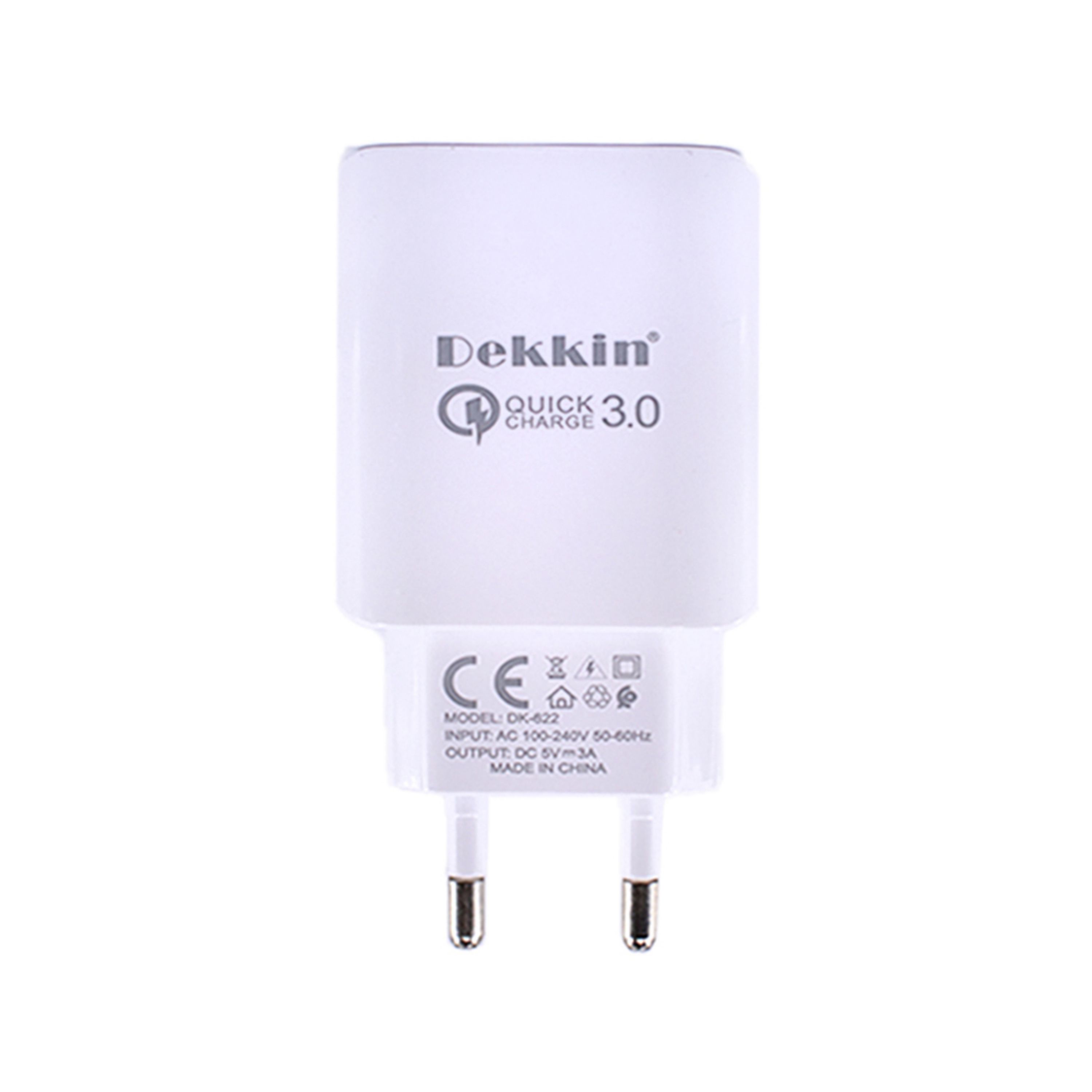 سرشارژر Dekkin مدل DK-622 همراه با کابل میکرو USB