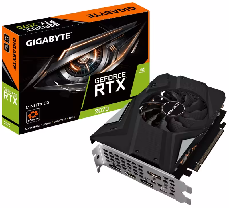 کارت گرافیک گیگابایت مدل GeForce RTX 2070 MINI ITX  با حافظه 8 گیگابایت