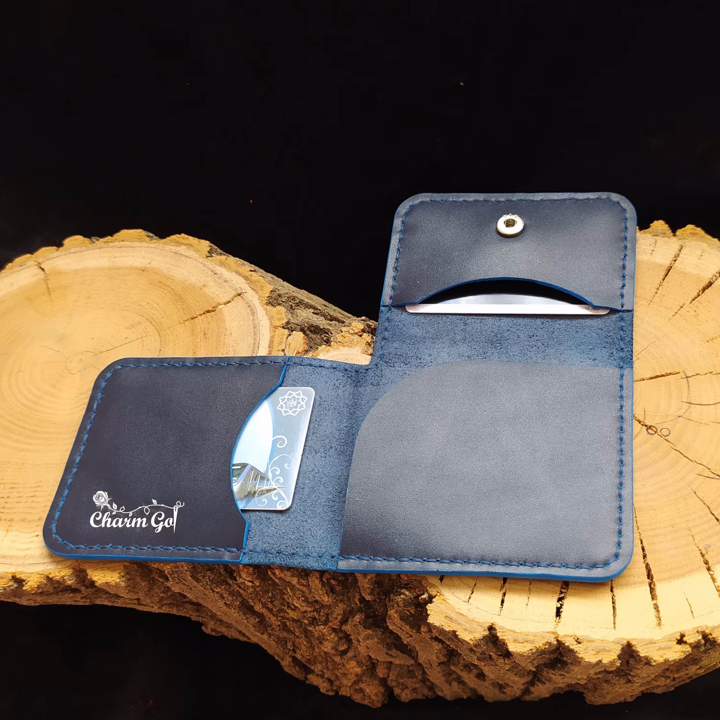 کیف پول جیبی چرم طبیعی  لوکس  گاوی و دستدوز 