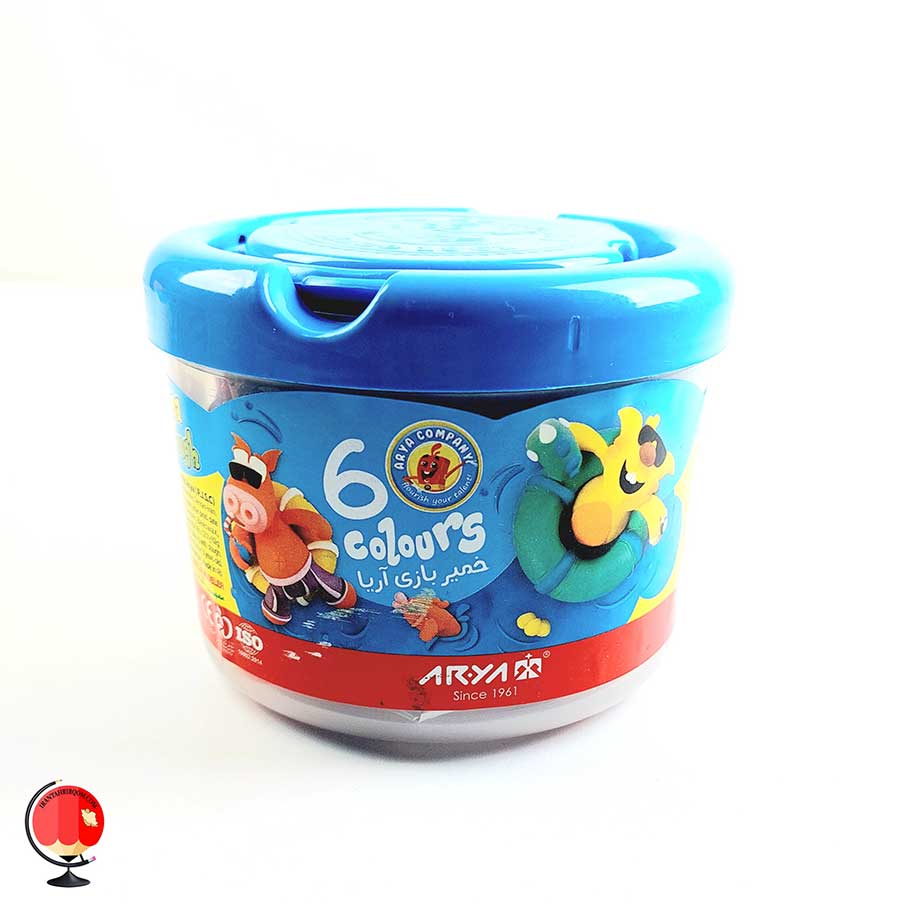 خمیر بازی آریا سطلی 6 رنگ