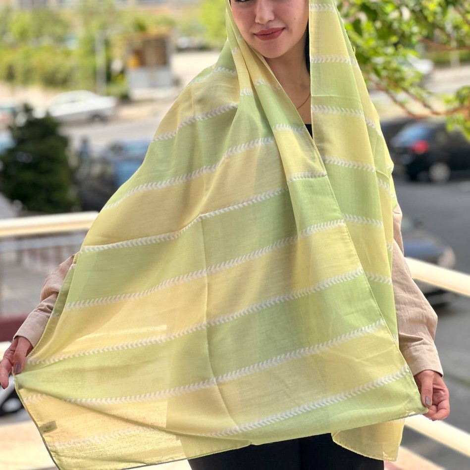 شال سبز چهار فصل جنس کجراه کره ای ارسال رایگان کیفیت بالا