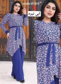تونیک وشلوار گل ریز شاپرک