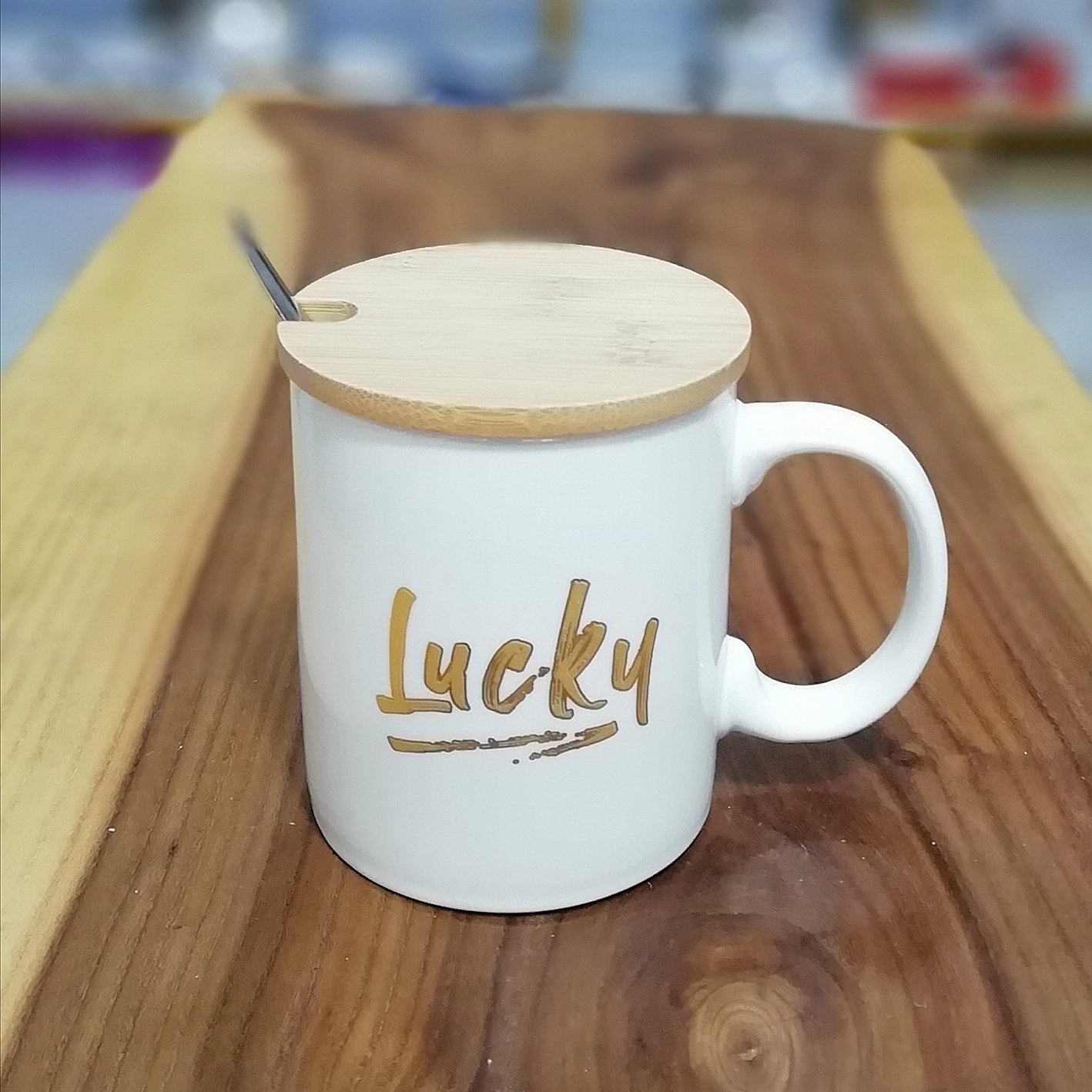 ماگ سرامیک درب بامبو 