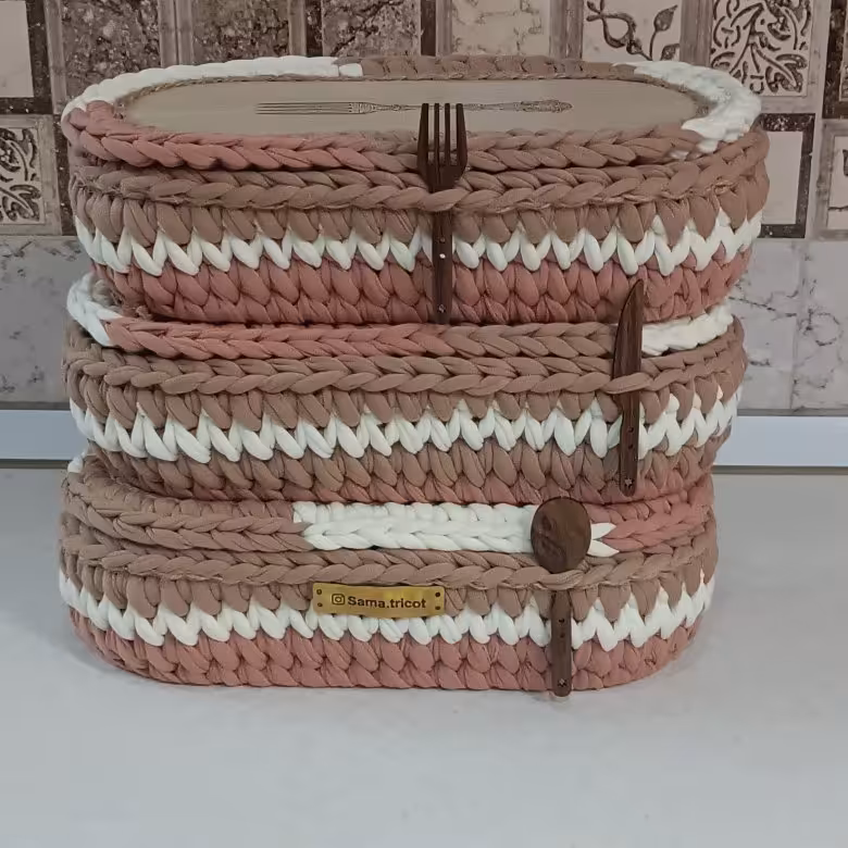 پک سه عددی نظم دهنده قاشق و چنگال و چاقو تریکو