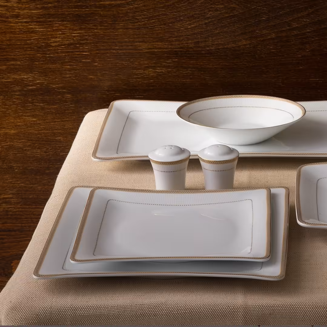 سرویس چینی زرین طرح سپینود لب طلایی97 پارچه (درجه عالی) - ارسال رایگان با باربری به مرکز استان مقصد