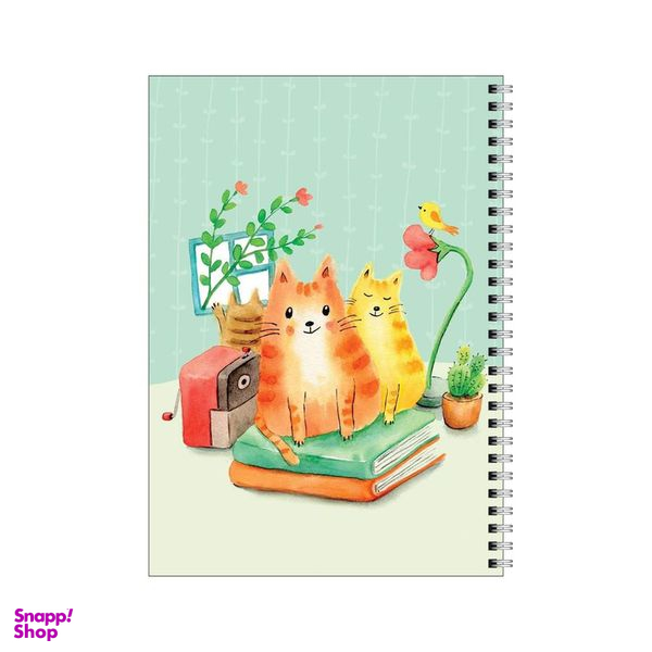 دفتر مشق 50 برگ بامبیلیپ طرح گربه ها و کتاب و گل کد 4366134