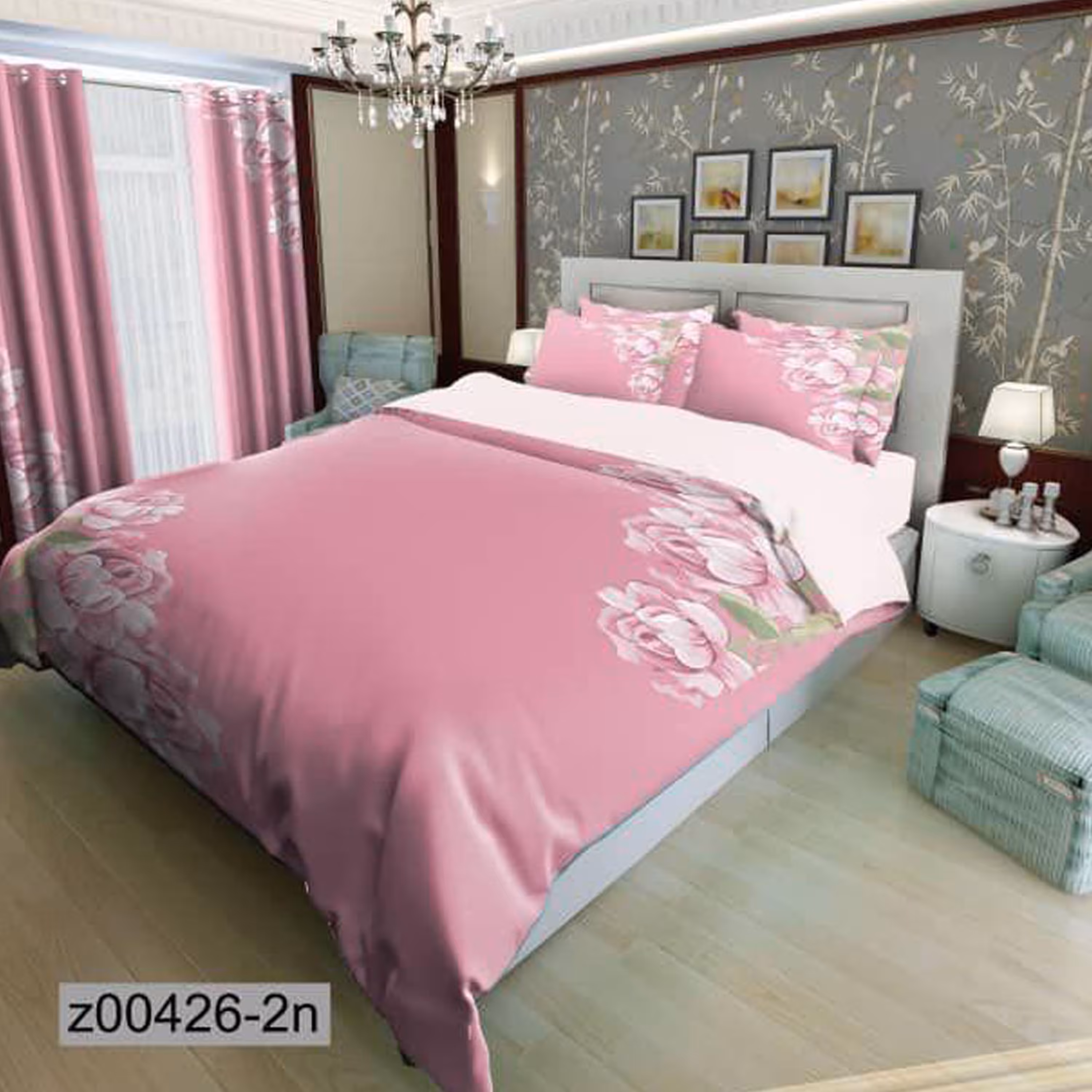 سرویس روتختی 2 نفره تنسل چاپی برندترک لند(Turk Land) z 426