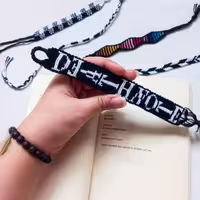 بوکمارک(دستبند دوستی) بافت طرح death note دفترچه مرگ