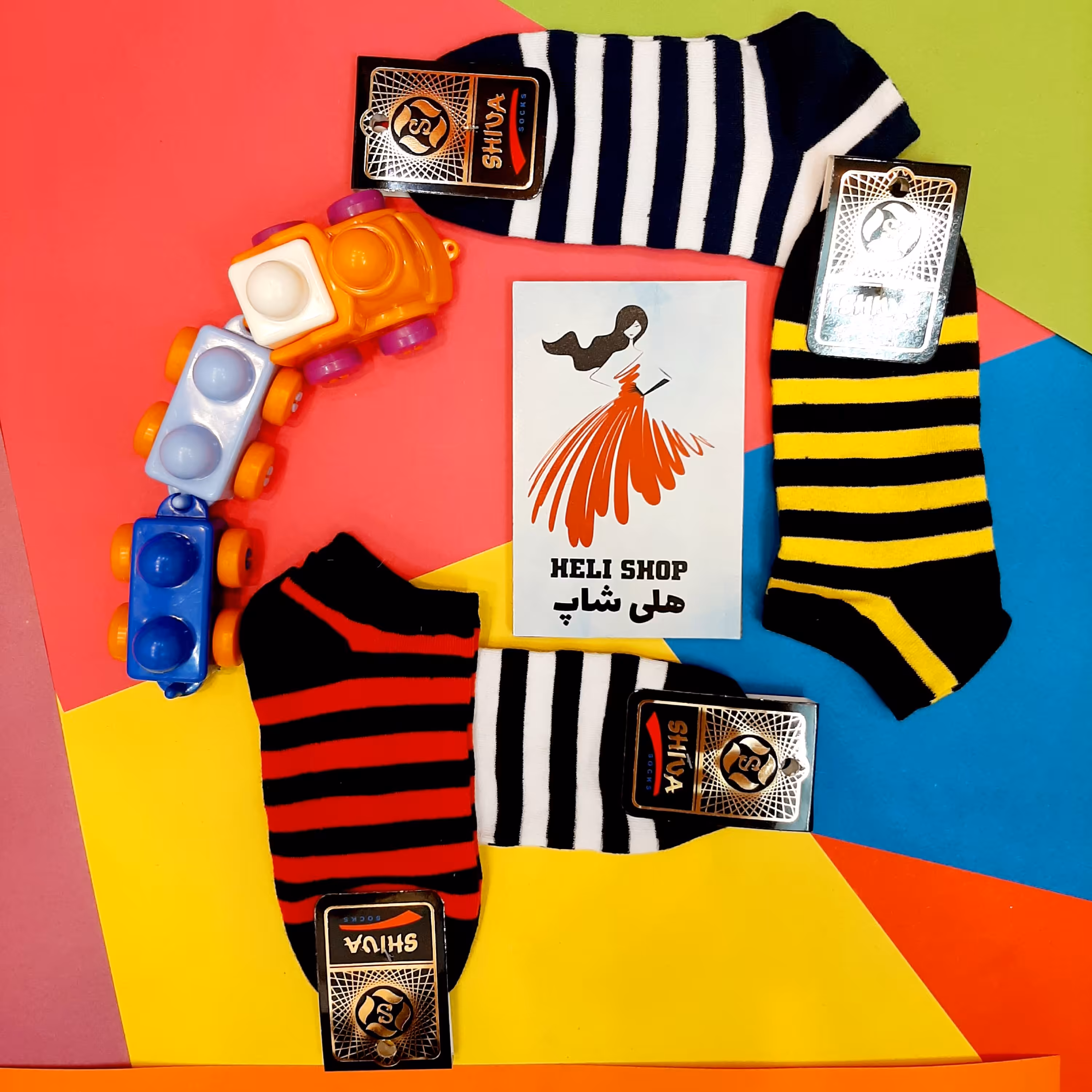 جوراب اسپورت راه راه