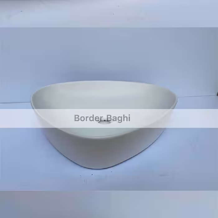کاسه روشویی مدل مثلث سفید مات