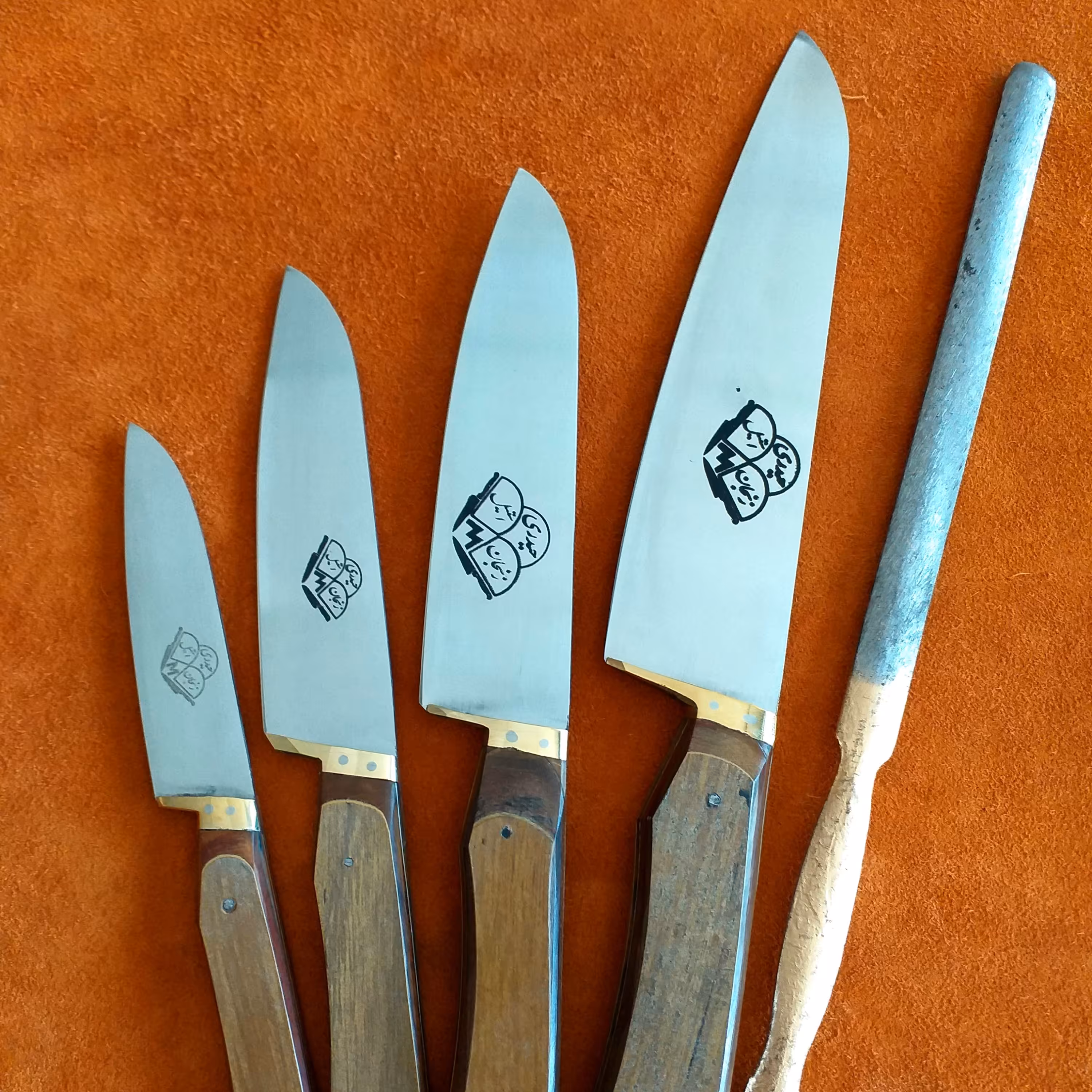 چاقوزنجان چاقو زنجان ست پنج عددی استیل ضدزنگ چاقو استیل آشپزخانه ست پنج تایی