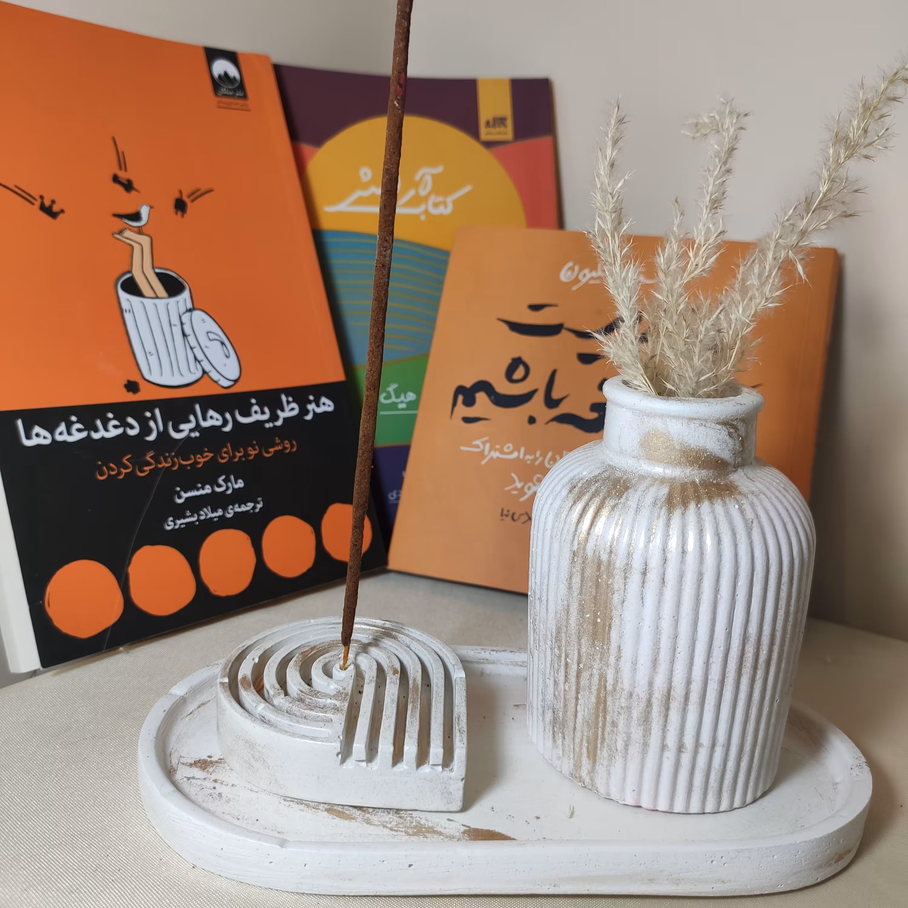 ست جا عودی و گلدان مینیمال