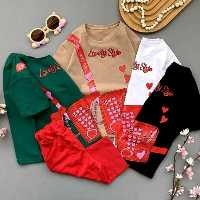 تیشرت شلوارک نخ پنبه اعلا چاپ کیف دوشی