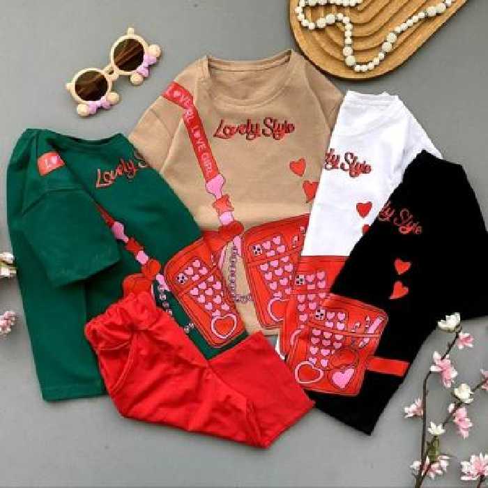 تیشرت شلوارک نخ پنبه اعلا چاپ کیف دوشی