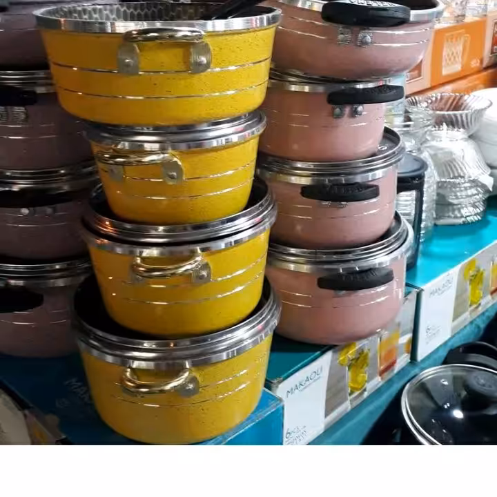 سرویس قابلمه 7پارچه دانشجویی مارک هلنا وپرتوکالا درسایزهای 14،16،18،بایک عددتابه سایز18باارسال رایگان 