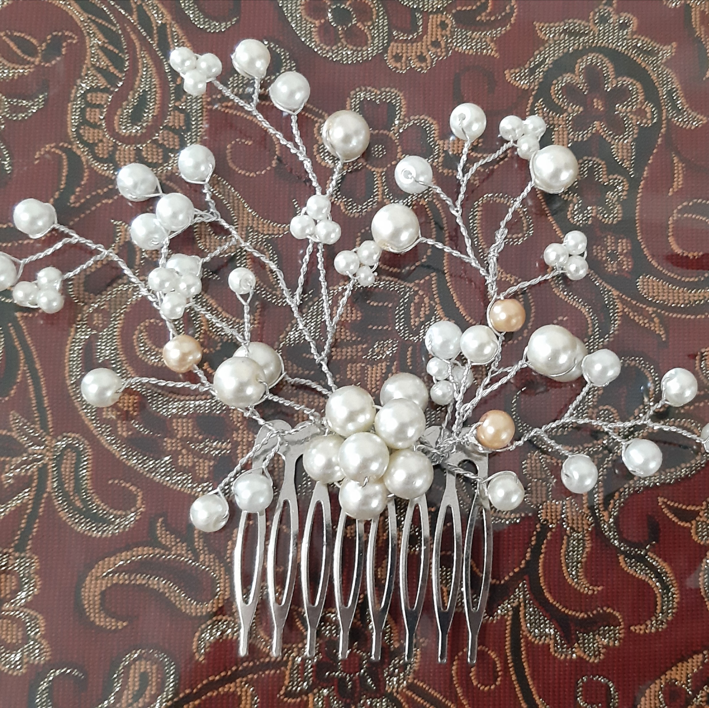 شانه شنیون مرواریدی