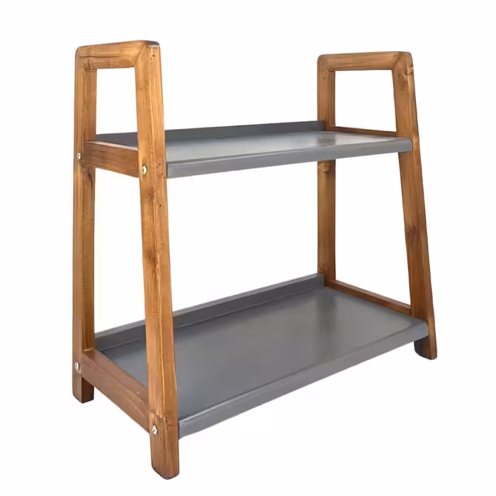 استند جا ادویه ای مدل دو طبقه چوبی کد ST13