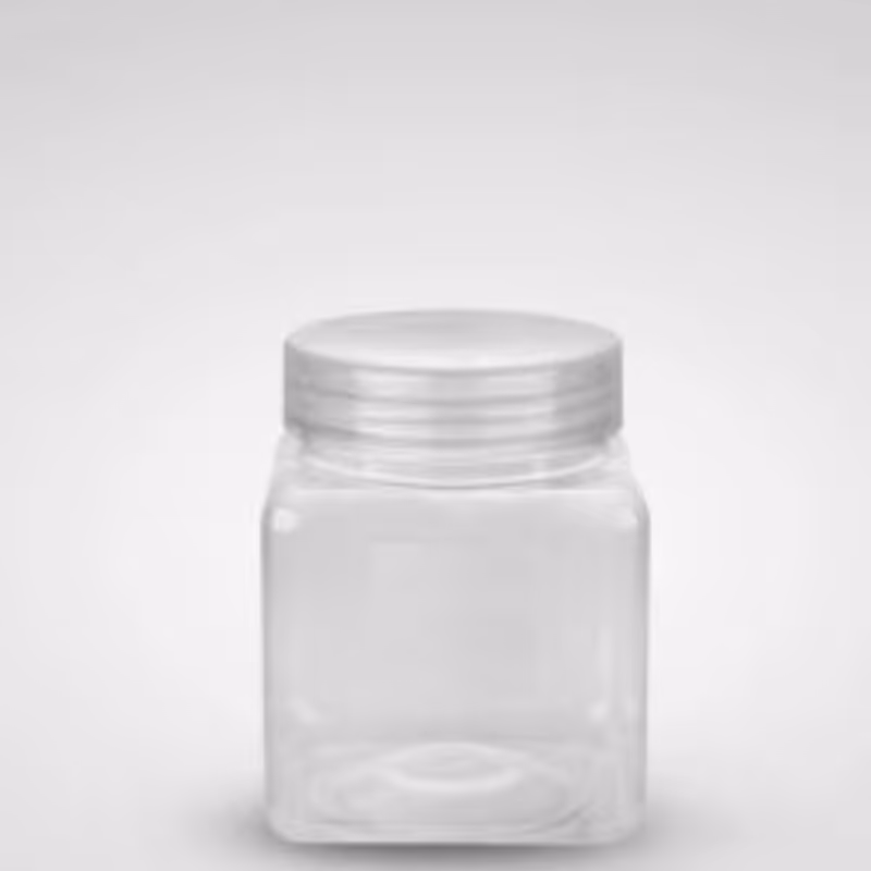 جار پلاستیکی چهارگوش 500 سی سی (کوبیک)