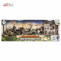 اسباب بازی ماکت جیپ و موتور نظامی با سرباز و تجهیزات برند ام اند سی 77044