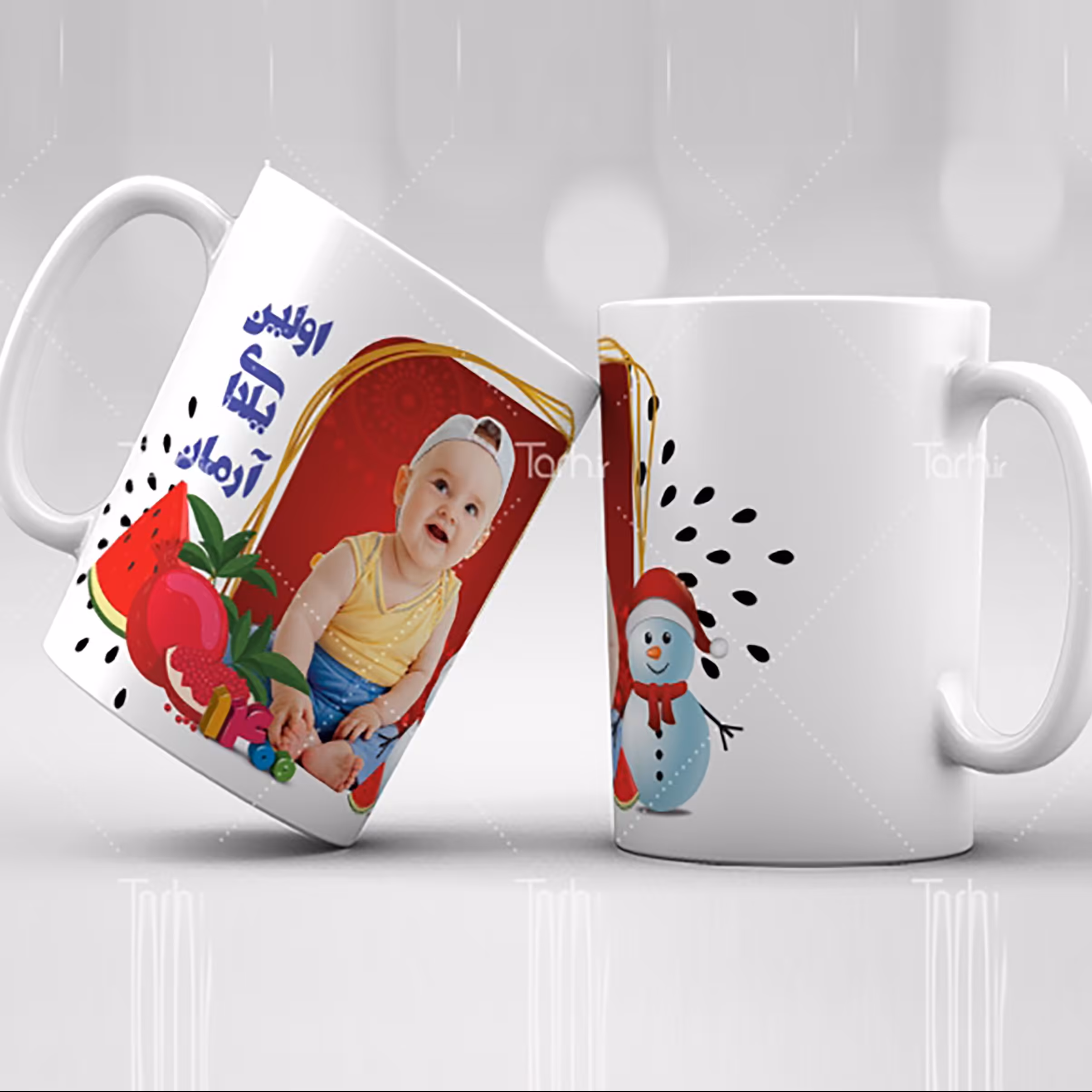 ماگ تبریک  یلدا -طرح شب یلدا  با امکان چاپ طرح ارسالی از طرف شما  کد74