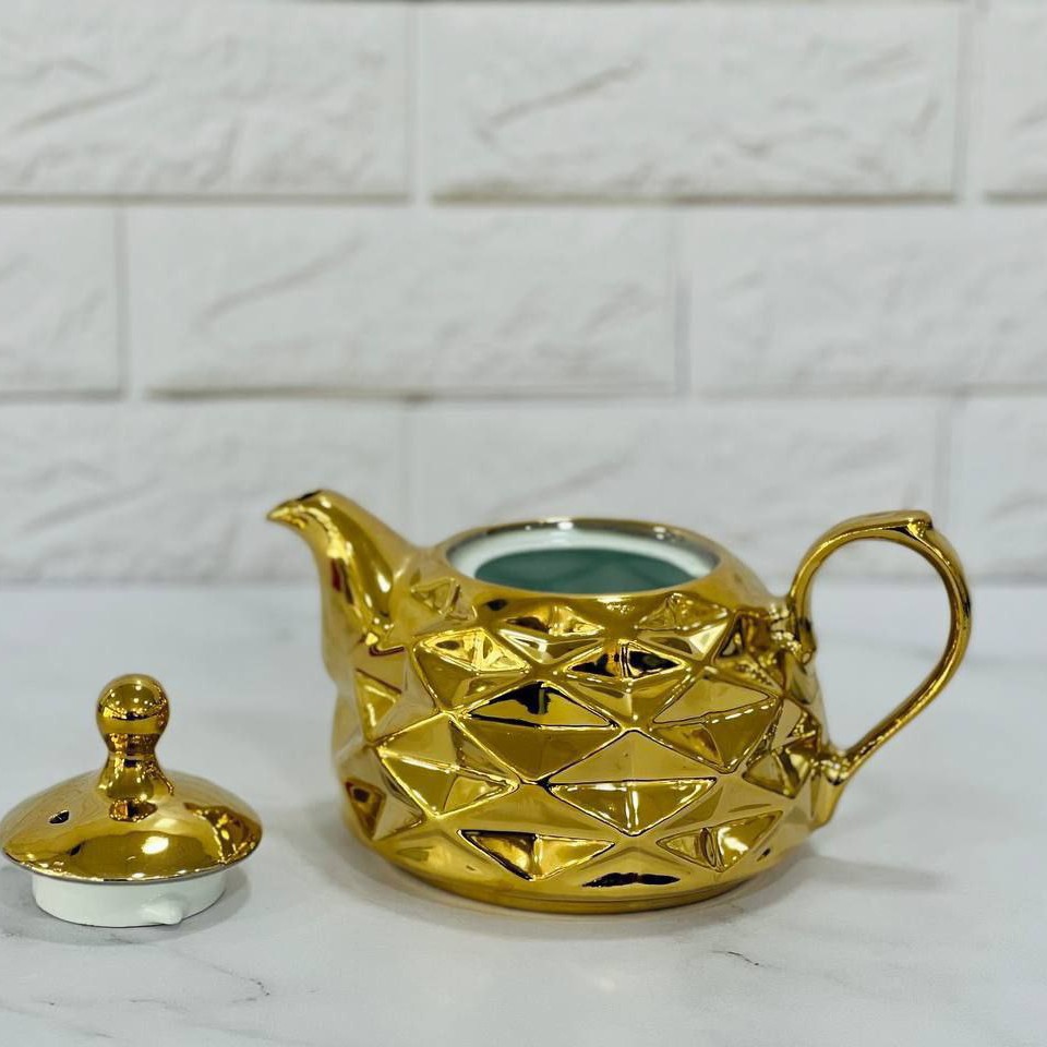 قوری کف تخت لوزی  طلا