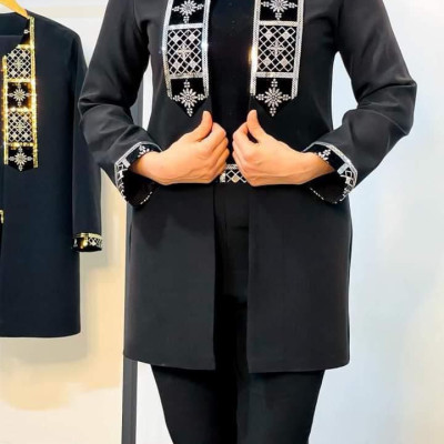 ست کت و شلوار مزونی دوز الماس