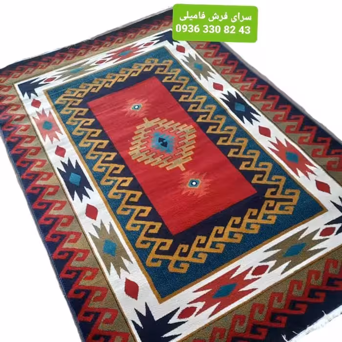 فرش گبه 9متری رنگ لاکی نرم و لطیف مناسب آشپزخانه و اتاق پرز نرم و لطیف