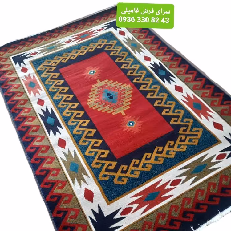 فرش گبه 9متری رنگ لاکی نرم و لطیف مناسب آشپزخانه و اتاق پرز نرم و لطیف