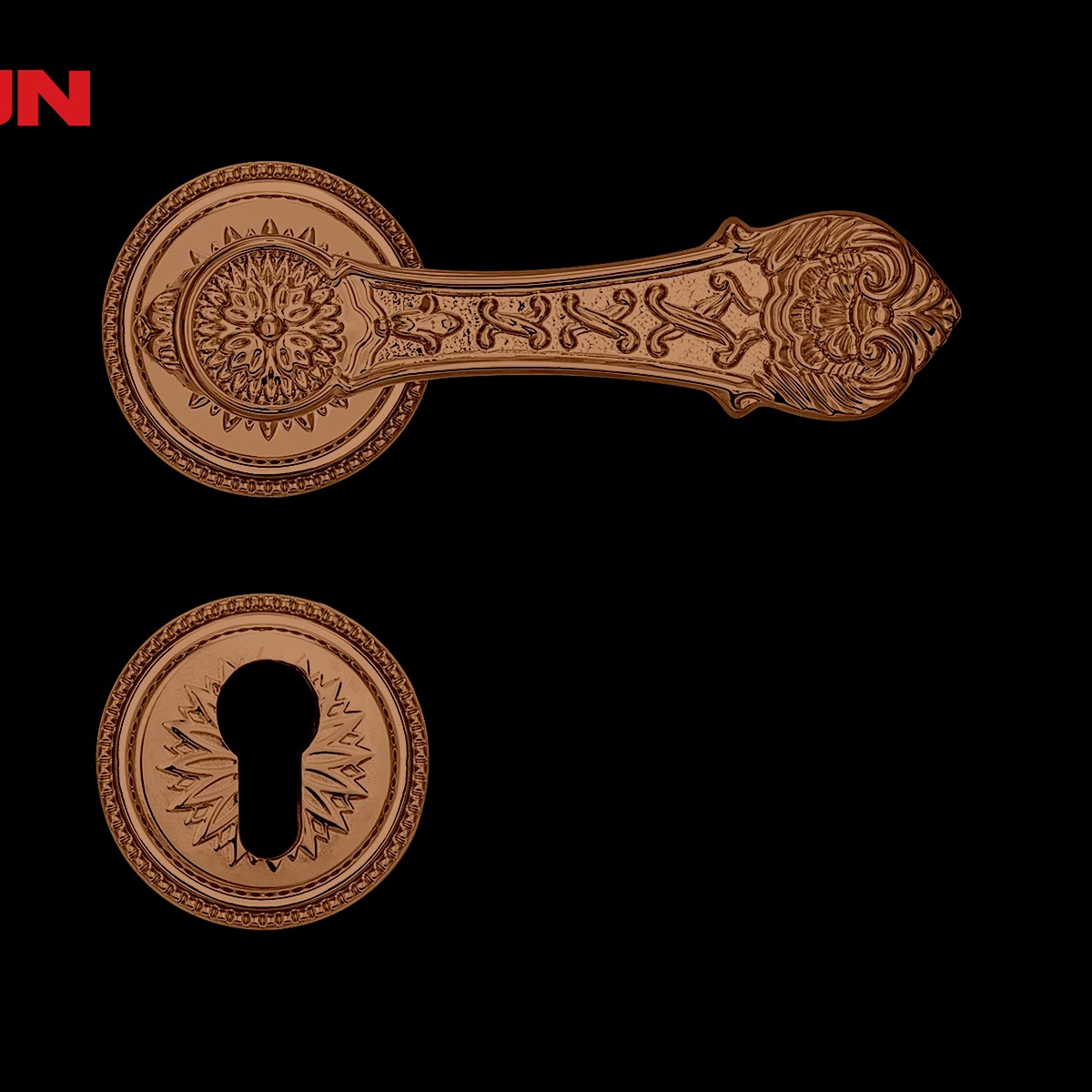 دستگیره درب دو تیکه k70 طلایی و کافه ای کلون