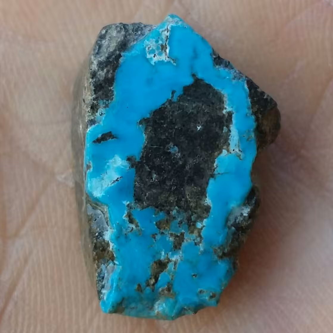 اسلایس سنگ راف فیروزه آبی اصل نیشابور 100 در 100 طبیعی شاااهکار خلقت خاص محش شر