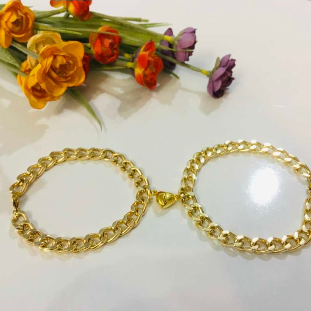 دستبند دوستی دستبند مکمل طلایی 