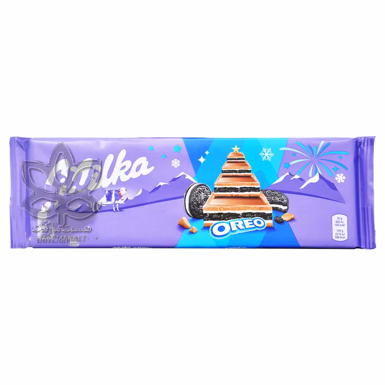 شکلات شیری با مغز بیسکوییت اوریو 300 گرم میلکا - milka