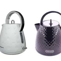 کتری برقی وگاتی مدل توپی والماسی .رنگ سفید ومشکی 