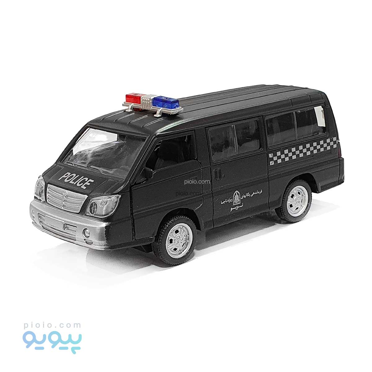 ماشین فلزی ون پلیس مشکی طاها تویز آیتم 1516pfe عمده و کارتنی