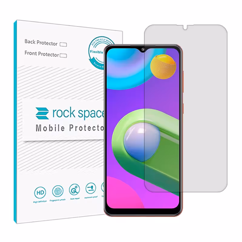 گلس سامسونگ M02 مدل نانو هیدروژل شفاف برند راک اسپیس کد S