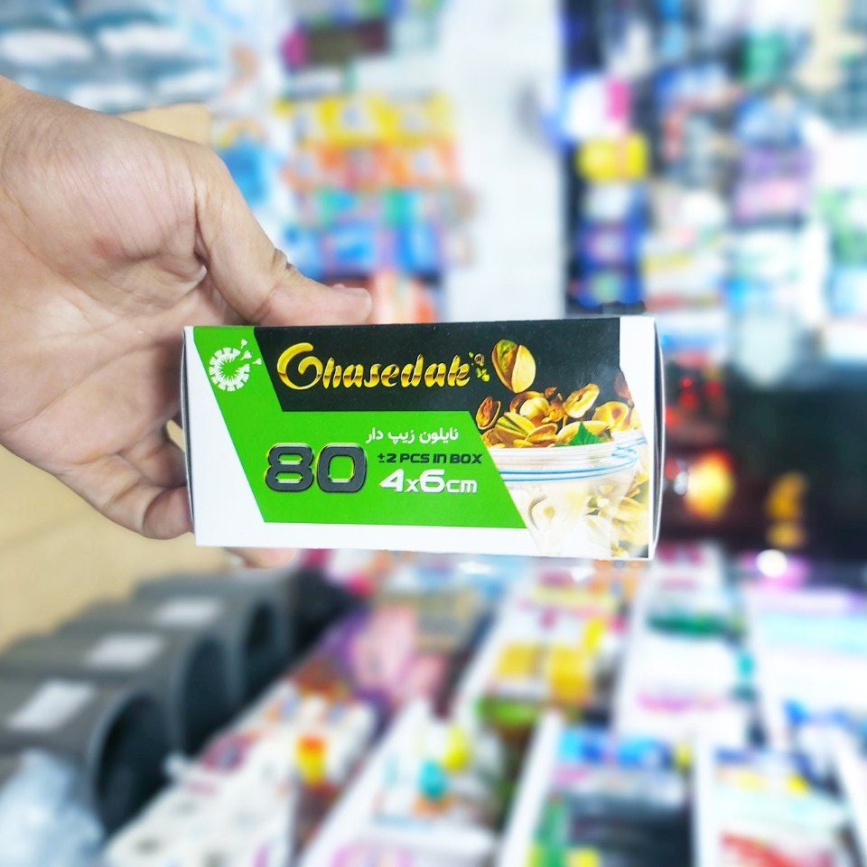 پاکت زیپ کیپ سایز 4 در 6 بسته 80 عددی