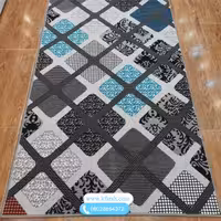 کناره گلیم متری فانتزی طوسی کد 3090