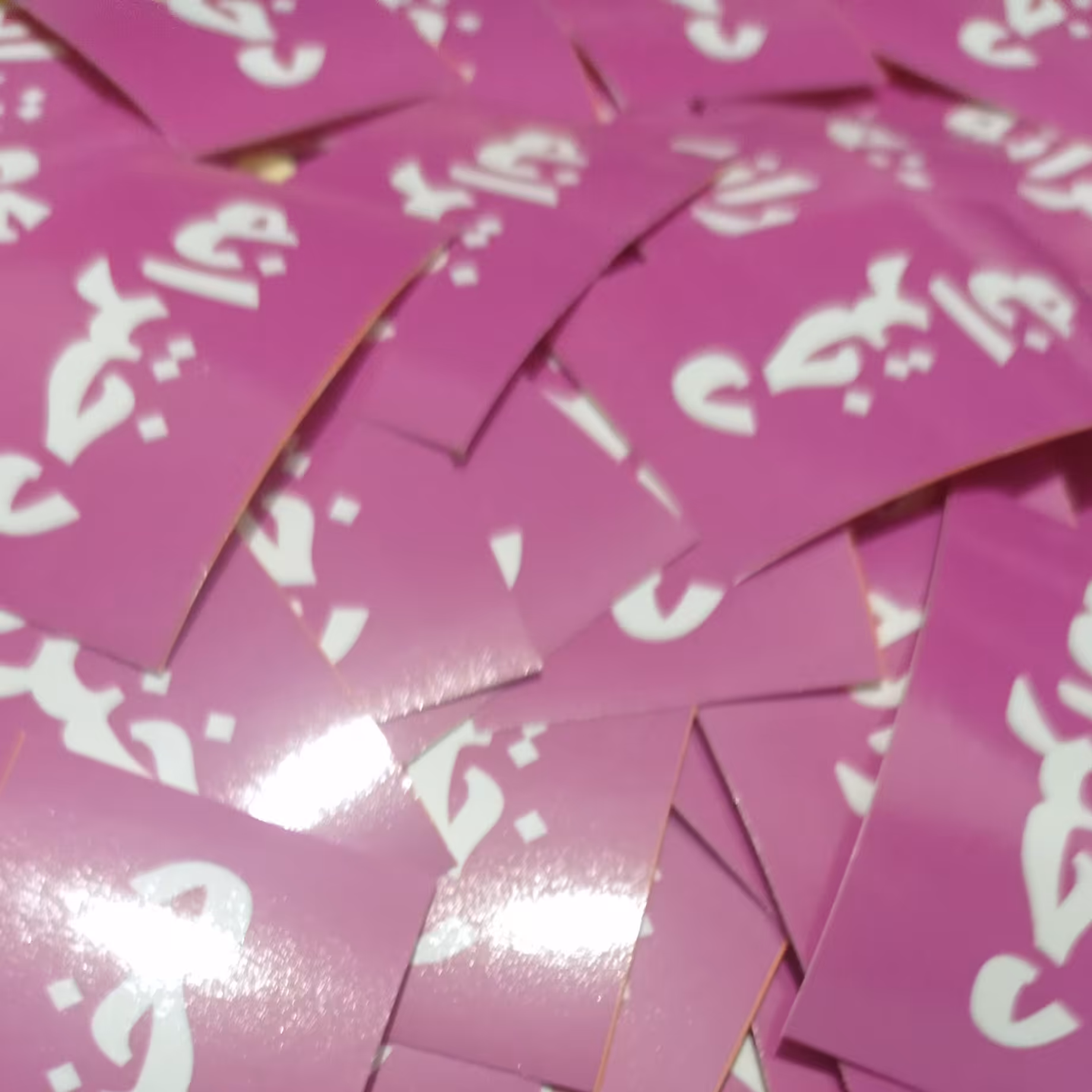 لیبل دخترانه صورتی  بسته 100عددی