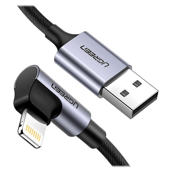 کابل تبدیل 90 درجه Lightning یوگرین به USB 2.0 A Male Cable مدل US299 کد 60521
