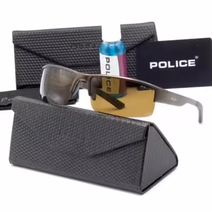 عینک آفتابی آلومنیومی مردانه پلیس UV400 دسته فنر POLICE
