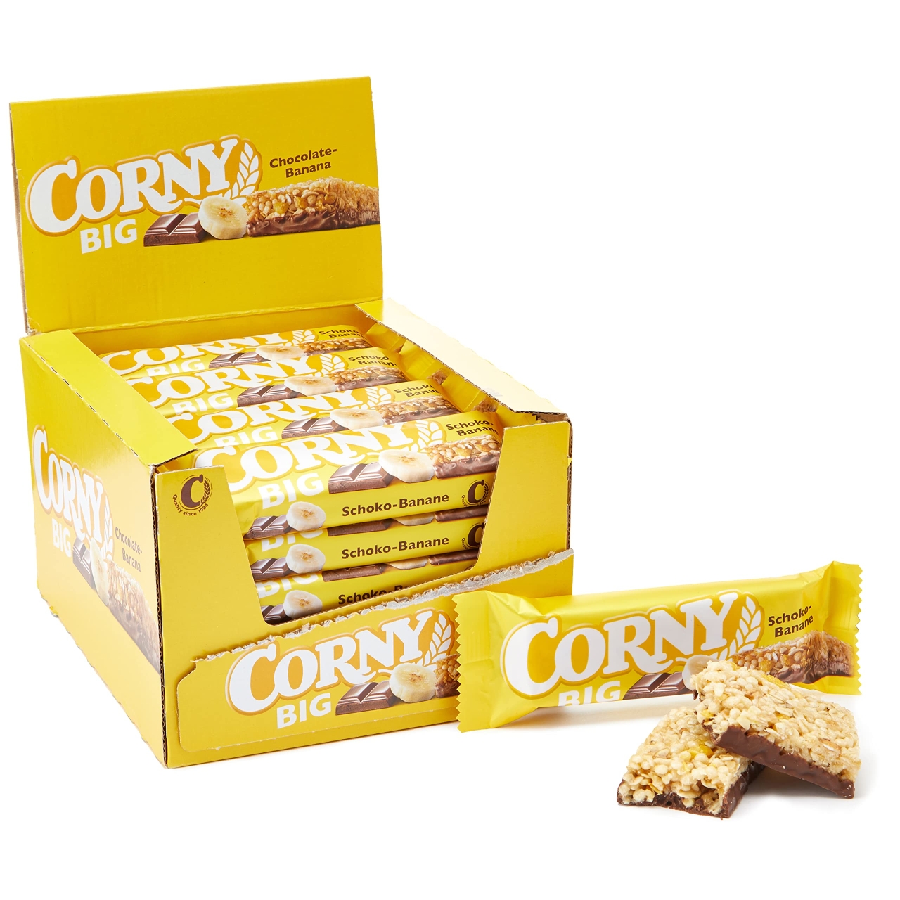 پروتئین بار کورنی بزرگ CORNY BIG  طعم موز و شکلات بسته 24 عددی