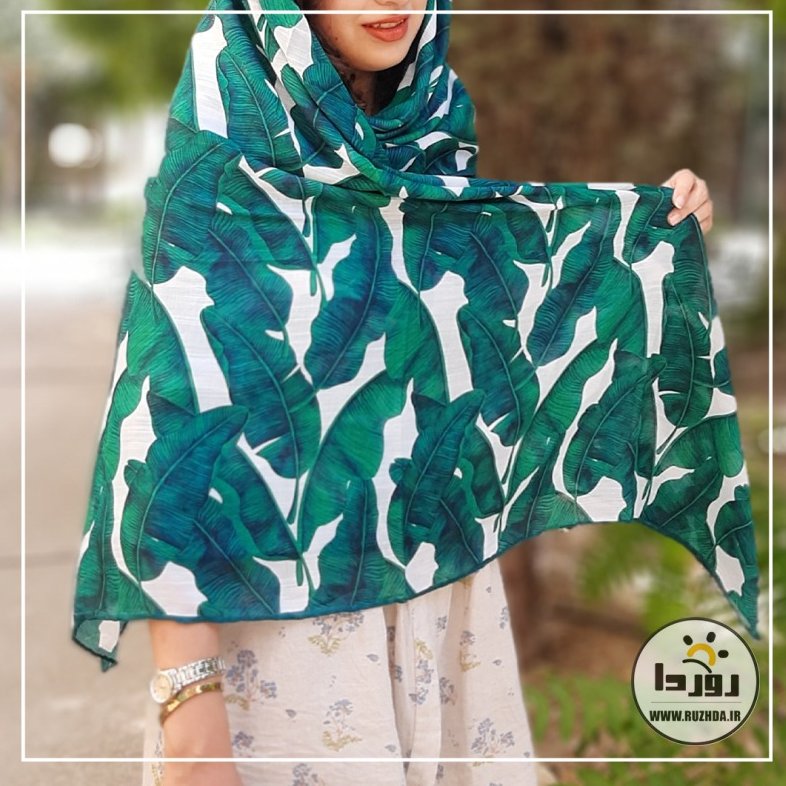 روسری نخی برگ موزی