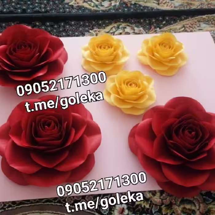گل کاغذی دیواری رز