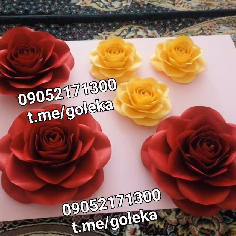 گل کاغذی دیواری رز