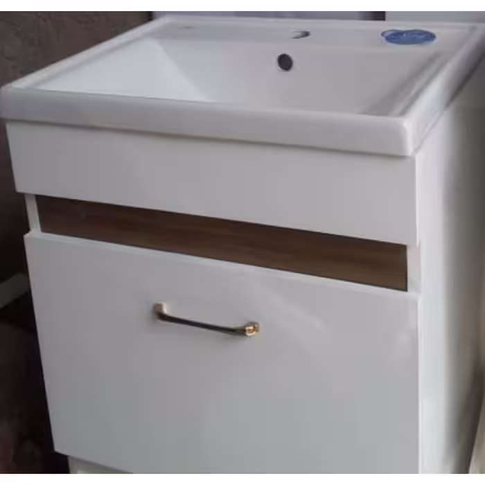 روشویی کابینتی دیواری کاملا ضد آب همراه سنگ چینی